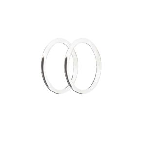 Edelstaal ovaal open glad zilver - medium