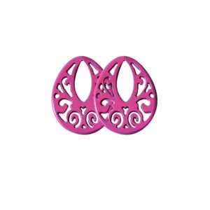 Buffelhoorn lak druppel opengewerkt fuchsia