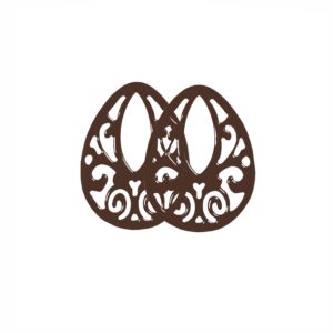 Buffelhoorn lak druppel opengewerkt donkerbruin