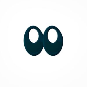 Buffelhoorn lak ovaal dicht donkerblauw