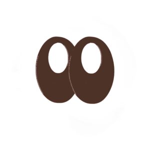 Buffelhoorn lak ovaal dicht donkerbruin