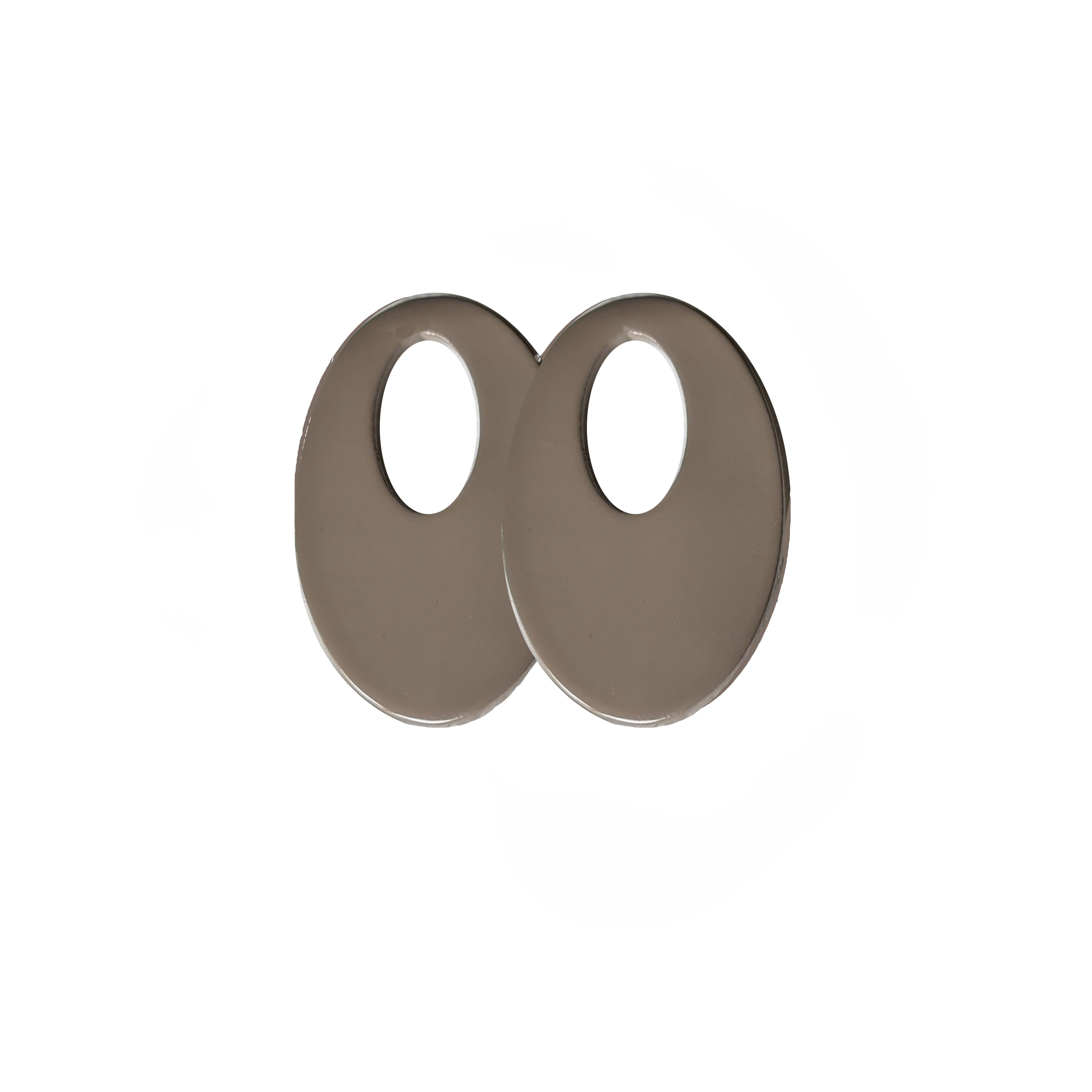 Buffelhoorn lak ovaal dicht middenbruin