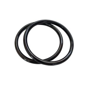 Buffelhoorn armband 6mm zwart mêlée