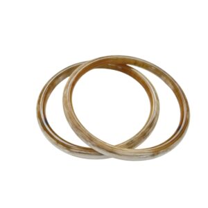 Buffelhoorn armband 6mm wit