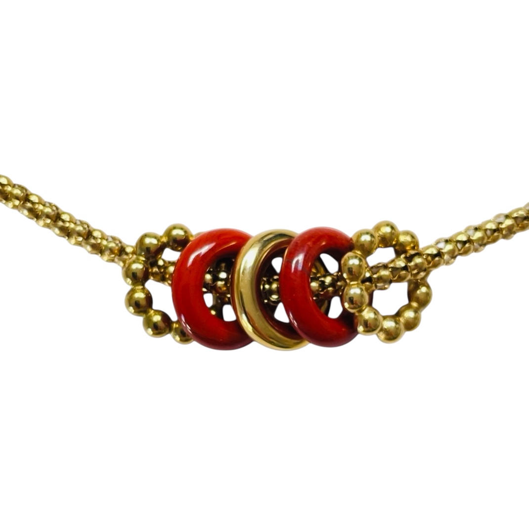 Halfedelsteen rond roodbruin - Afbeelding 2