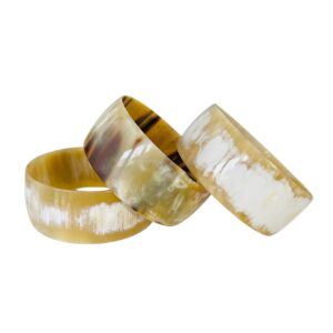 Buffelhoorn armband 30mm wit