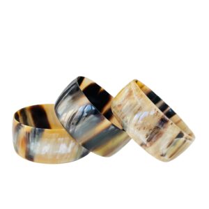 Buffelhoorn armband 30mm bruin
