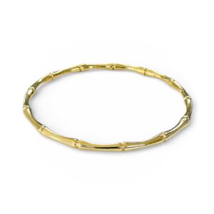 Edelstaal armband bamboe goud