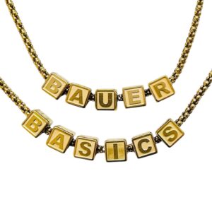 Edelstaal letterbedel goud