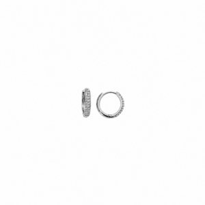 Oorringen zirkonia zilver