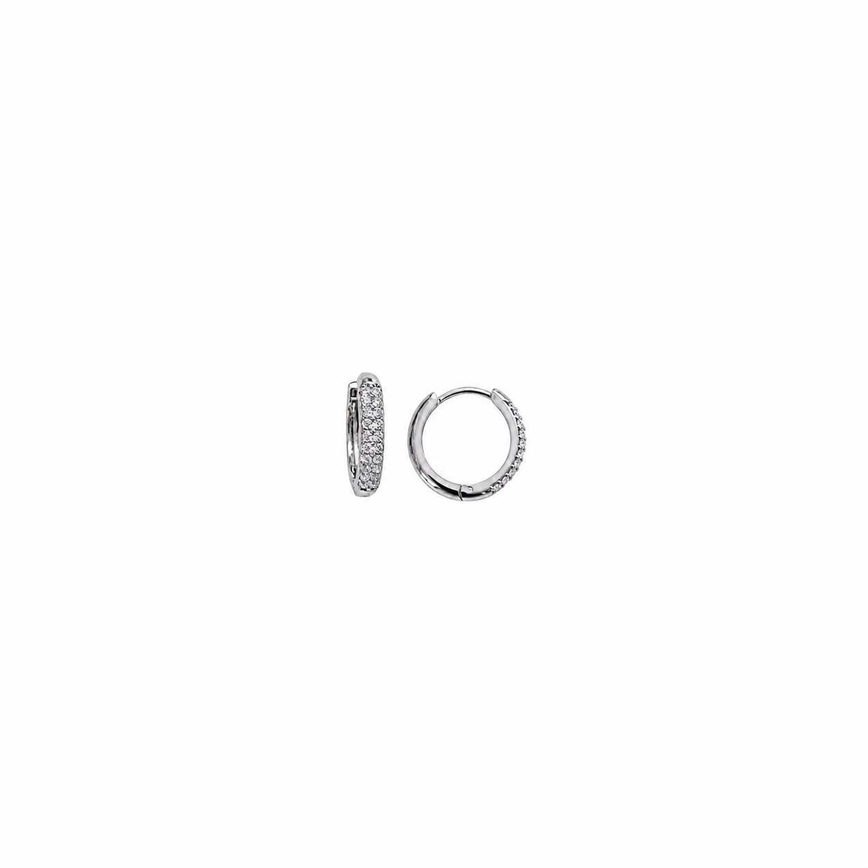 Oorringen zirkonia zilver