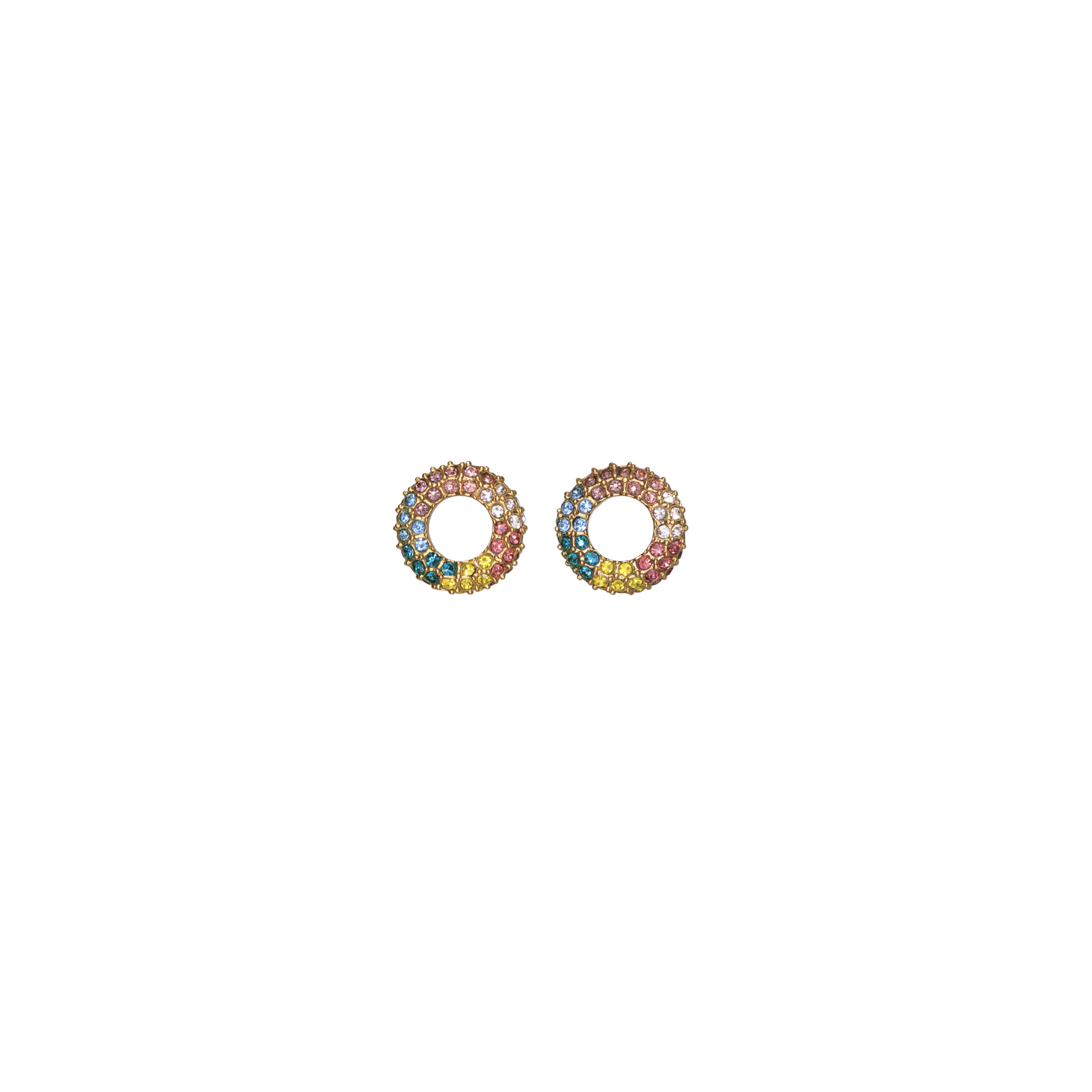 Edelstaal rond zirkonia multicolor